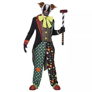 Spirit Halloween Twisted Circus Evil Creepy Clown Costume Adult Men  XL